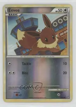 Eevee Reverse Foil Pokemon HeartGold & SoulSilver Undaunted #48 2010 - Image 1