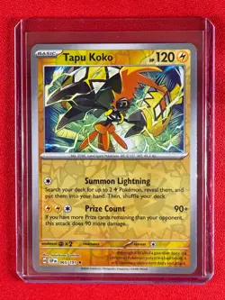 2024 Pokemon TCG Tapu Koko 065/191 Reverse Holo Rare Surging Sparks - Image 1