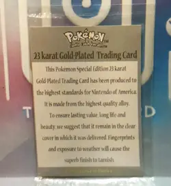 Pokemon #61 POLIWHIRL: (COA) ONLY. 23kt Gold Plated Burger King Promo - Image 4
