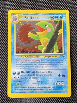 Politoed 8/75 Swirl Holo Rare - Pokemon - Neo Discovery Unlimited LP+ - Image 1