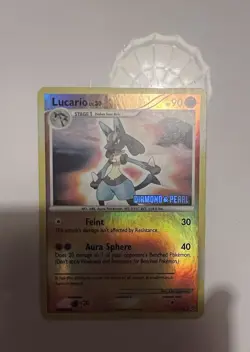 Pokemon TCG 2007 Lucario Reverse Holo Rare Diamond and Pearl 6/130 Stamped - Image 3