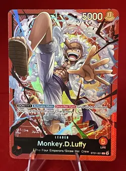 Monkey D Luffy ST21-001 Learn Together Promo Deck Leader One Piece Card English - Image 1