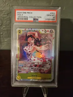 PSA 10 GEM MT One Piece - VIOLA Super Rare - EB01/052 - 2024 Memorial Collection - Image 1