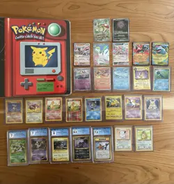 Pokemon TCG Binder and Graded Card Lot, WOTC, First Edition, Holo, New Era - Image 1