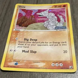 POKEMON ONIX #65/115 - REVERSE HOLO COMMON - UNSEEN FORCES - 80HP TCG CARD - Image 2