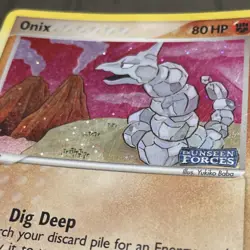POKEMON ONIX #65/115 - REVERSE HOLO COMMON - UNSEEN FORCES - 80HP TCG CARD - Image 4