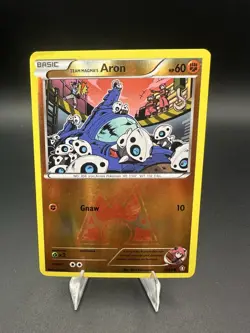 Pokemon TCG Team Magma's Aron Double Crisis Reverse Holo Card 12/34 - Image 1