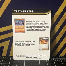 Pokemon Trainer Tips Card || Phantasmal Flames || Mega Charizard X - Image 2
