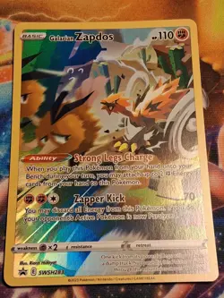 Galarian Zapdos SWSH283 Crown Zenith Black Star Promo Pokemon Card Light Play - Image 1