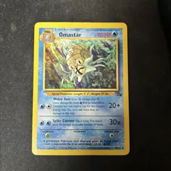 Omastar 40/62 Fossil Set Pokemon TCG Card WoTC D7 - Image 1