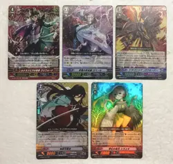 Lot of 5 Japanese Cardfight!! Vanguard RR Card Set - Image 1