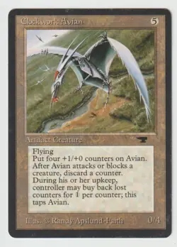 MAGIC THE GATHERING CLOCKWORK AVIAN ANTIQUITIES EDITION MODERATELY PLAYED - Image 1