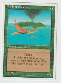 MAGIC THE GATHERING BIRDS OF PARADISE 4TH EDITION Regular MTG MINT/NEAR MINT - Image 1
