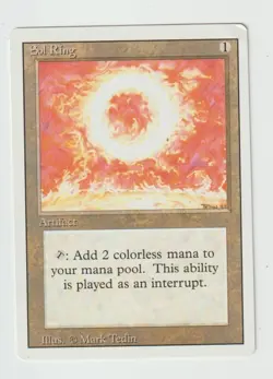 MAGIC THE GATHERING SOL RING REVISED EDITION Regular MTG LIGHTLY PLAYED - Image 1