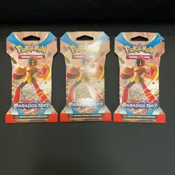 Pokemon TCG Paradox Rift Sleeved Booster Pack Lot Of 3 - Image 1
