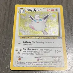 POKEMON WIGGLYTUFF #16/64 - HOLO RARE - JUNGLE UNLIMITED - 80HP TCG CARD - Image 2