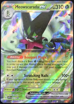 Pokemon TCG Meowscarada ex SVP 033 Scarlet & Violet Black Star Promo Card - NM - Image 1