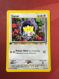 TOGEPI 51/111 Neo Genesis 1st EDITION Pokemon TCG card NM - Image 1