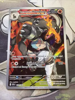 Pokemon TCG Team Rockets Houndoom 191/182 Illustration Rare Destined Rivals NM - Image 1