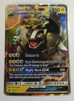 Pokemon SET of (6) ▪Lightning/Water Types▪Alolan Golem GX▪Walking Wake ex▪ - Image 2
