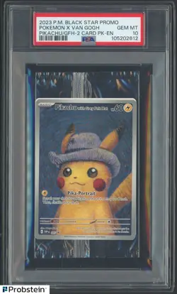 Pokemon Pikachu with Grey Felt hat Van Gogh 085 Graded Sealed Promo PSA 10 - Image 1