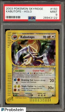 2003 Pokemon Skyridge #150 Kabutops Holo PSA 9 MINT - Image 1
