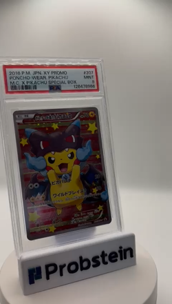 2016 Pokemon Japanese XY Promo M.C. X Pikachu #207 Poncho Wearing Pikachu PSA 9 - Image 2