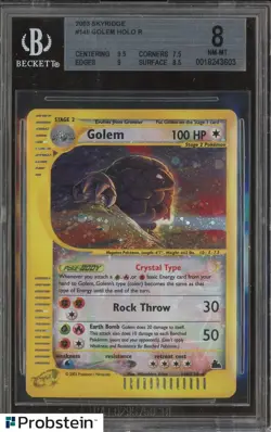 2003 Pokemon Skyridge #148 Golem Holo R BGS 8 NM-MT - Image 1