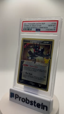 2021 Pokemon SWSH BSP Celebrations Elite Trainer #144 Greninja Gold Star PSA 10 - Image 2