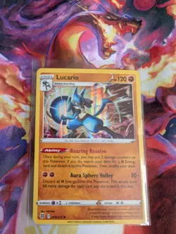 Pokemon TCG Lucario Sword & Shield: Brilliant Stars 079/172 Holo Holo Rare - Image 1