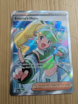 Pokemon TCG Emcee's Hype 220/182 Sv10: Destined Rivals Holo NM - Image 1