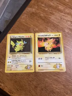 Lt. Surge's Pikachu English 81/132 And JP Pocket Monsters 025 POKEMON - Image 1