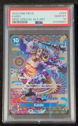 💎2023 Kaido One Piece SP OP04-044 SR Alt Art OP05 PSA 10 Awakening New Era 💎 - Image 1