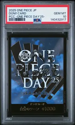2025 ONE PIECE JPN PREM CARD COLL -ONE PIECE DAY'25- DON!! CARD PSA 10 - Image 1
