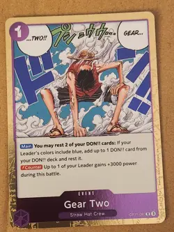 One Piece Gear Two (OP11-080/159) OP11 A Fist of Divine Speed NM FOIL - Image 1