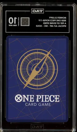 2025 ONE PIECE MONKEY D LUFFY 3RD ANNIV. GOLD OP05-119 TAG SCORE 966 GEM MINT 10 - Image 3