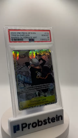 2025 One Piece OP10 EN Manga Alternate Art #119 Trafalgar Law PSA 10 GEM MINT - Image 2