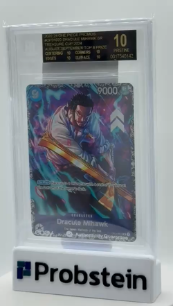 2022-24 One Piece Promo Treasure Cup 2024 Top 8 Prize Dracule Mihawk SR BGS 10 - Image 2