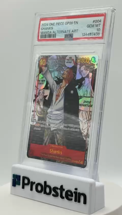 2024 One Piece OP09 EN Manga Alternate Art #004 Shanks PSA 10 GEM MINT - Image 2