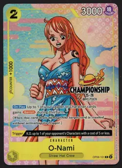 One Piece TCG O Nami OP06-101 TEXTURED FINALIST CS EVENT PACK M 2025 - Image 4