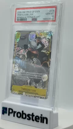 2025 One Piece OP10 En Manga Alternate Art #119 Trafalgar Law PSA 10 GEM MINT - Image 2