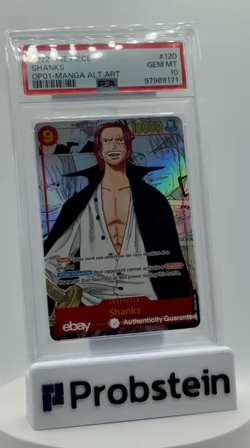 2022 One Piece OP01 Manga Alternate Art #120 Shanks PSA 10 GEM MINT - Image 2
