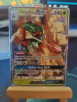 Pokemon Decidueye GX TCG Sun & Moon Holo Ultra Rare Card 12/149 NM - Image 1