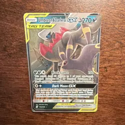 Pokemon Umbreon & Darkrai GX TAG TEAM Ultra Rare Holo Card 125/236 SM English - Image 1