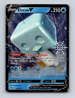 Eiscue V 055 Pokemon Holiday Snowflake Stamped Promo Card NM+ - Image 1