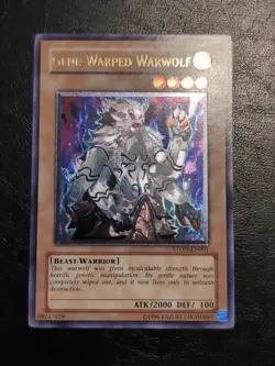 Yu-Gi-Oh! ULTIMATE RARE HOLO CARD GENE-WARPED WARWOLF STON-EN001 NM/VLP - Image 1