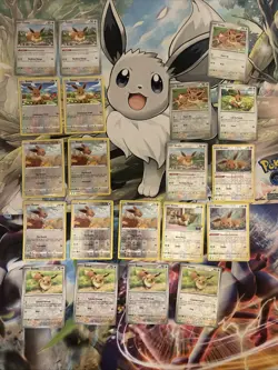 20x Card Eevee Pokemon Cards Lot Collection All Reverse Holo Eevees! TCG - Image 1