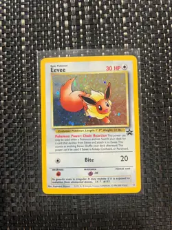 Pokemon TCG Eevee #11 Black Star Holo Promo Card 1999 WOTC RARE NM/LP - Image 1