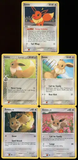Vintage Pokemon Card EEVEE Lot - 5 Card lot - All EEVEE - Image 1
