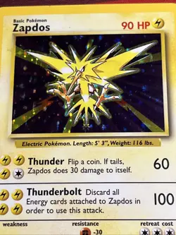 Zapdos - 16/102 - Pokemon Base Set Unlimited Holo Rare Card WOTC - Image 3